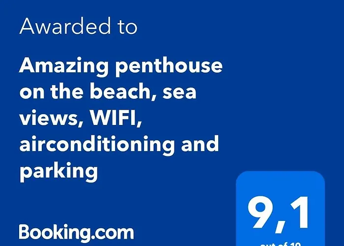 Amazing Penthouse On The Beach, Sea Views, Wifi, Airconditioning And Parking Appartement Torrevieja